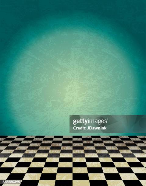 checkered tile green background - jukebox stock illustrations