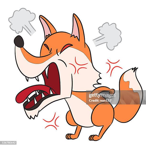 Cartoon Drawing Angry Fox High-Res Vector Graphic - Getty Images