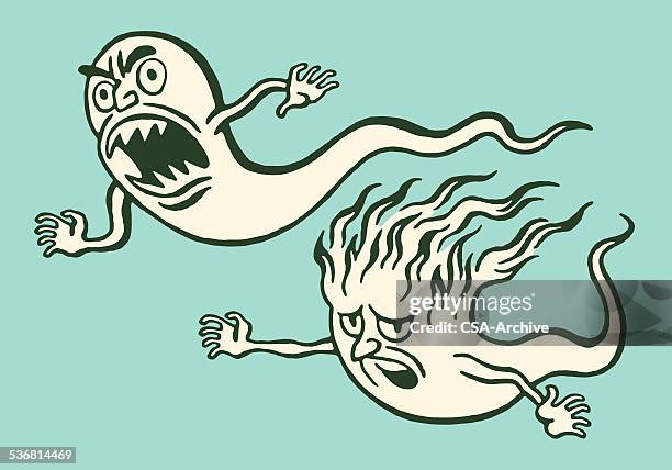 scary ghosts - ghost stock illustrations