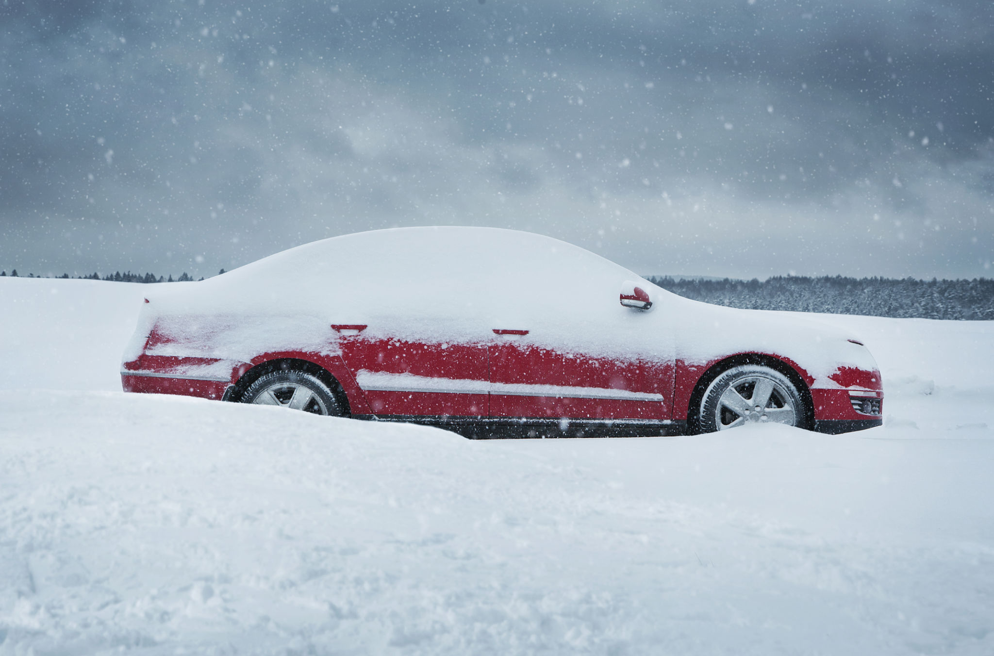 car covered snow