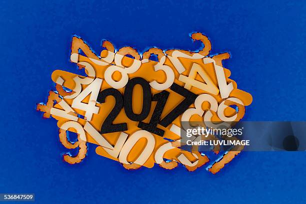 2017 in ciphers - eversofine stock pictures, royalty-free photos & images