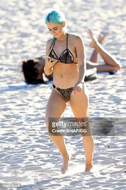 Tigerlily is seen at Coogee Beach on May 3, 2016 in Sydney, Australia.