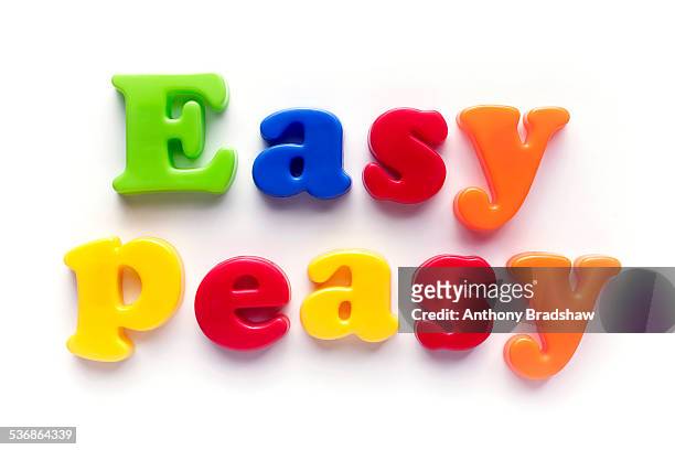easy peasy - bokstavsmagnet bildbanksfoton och bilder