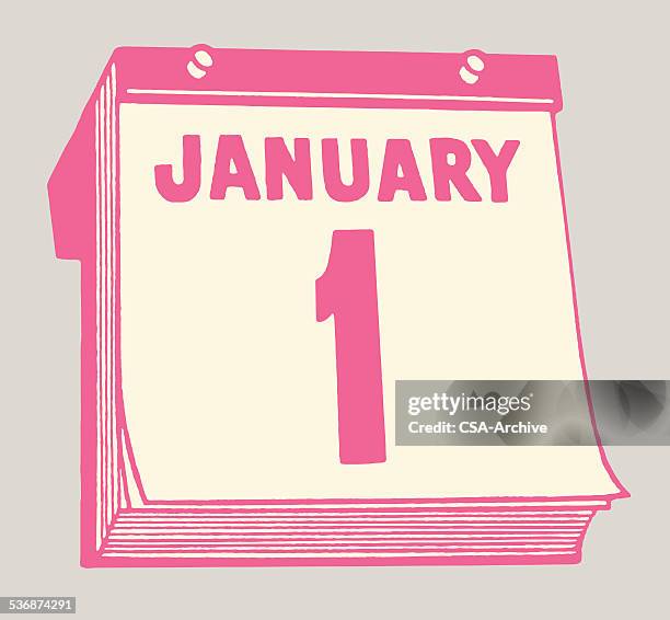 1. januar-kalender - calendar day stock-grafiken, -clipart, -cartoons und -symbole