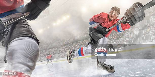 acção de patinagem no gelo - taco de hóquei no gelo imagens e fotografias de stock