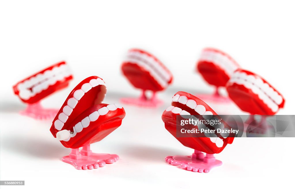 Group of teeth chattering