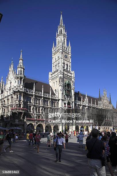 new town hall - marienplatz fotografías e imágenes de stock