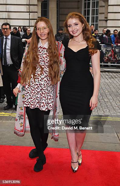 Jessie Cave and Bebe Cave attends the UK Premiere of "Tale Of Tales" at The Curzon Mayfair on June 1, 2016 in London, England.