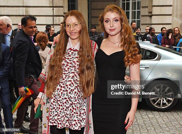 Jessie Cave and Bebe Cave attends the UK Premiere of "Tale Of Tales" at The Curzon Mayfair on June 1, 2016 in London, England.