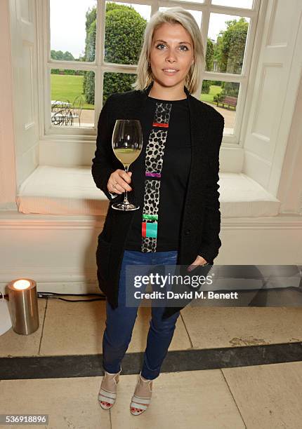 Pips Taylor attends the launch of British fashion brand Sienna Jones' debut collection 'The Marina Range' at The Orangery, Kensington Palace, on June...
