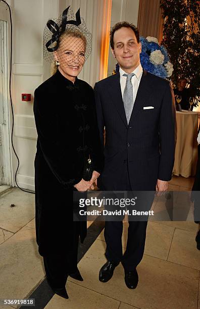Princess Michael of Kent and Lord Frederick Windsor attend the launch of British fashion brand Sienna Jones' debut collection 'The Marina Range' at...