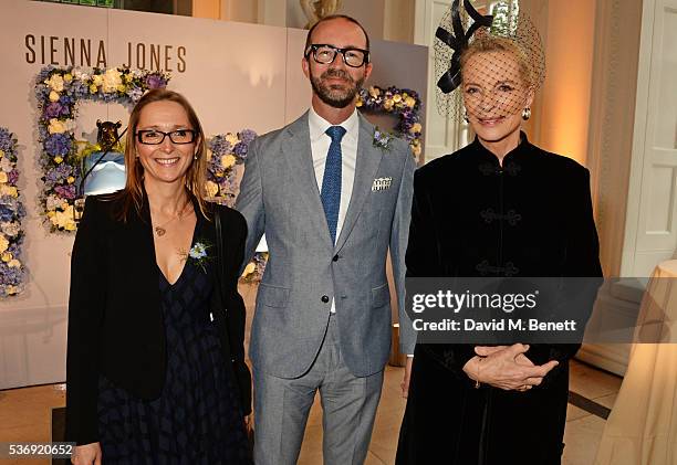 Justine Dalby, Austin Mutti-Mewse and Princess Michael of Kent attend the launch of British fashion brand Sienna Jones' debut collection 'The Marina...