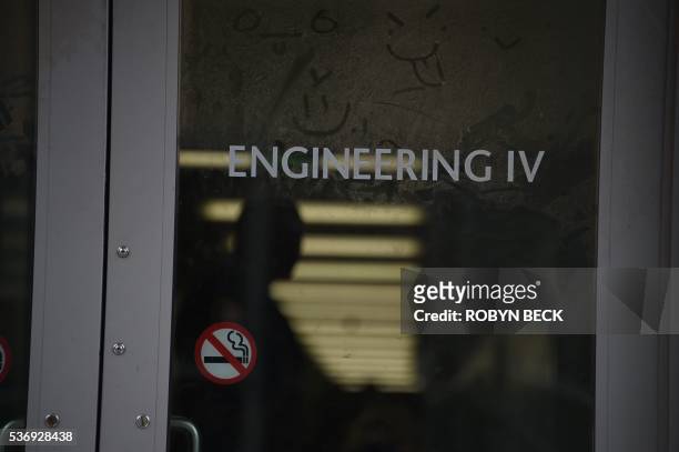 Security personnel search the University of California Los Angeles campus after two people were confirmed dead following a shooting at the...