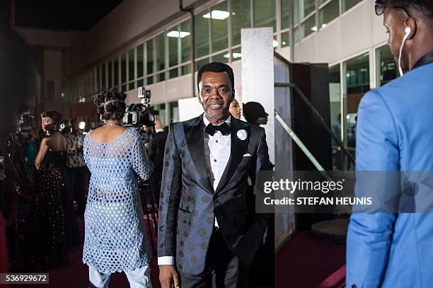 Nigerian actor Wale Ojo arrives at the Murtala Muhammed International Airport in Lagos on June 1, 2016 for the premiere of the film "The CEO". The...