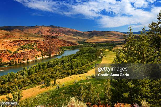 snake river overlook in summer, eastern idaho - swan valley stock pictures, royalty-free photos & images