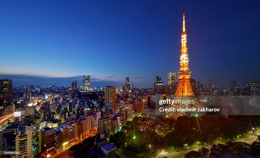 Tokyo Tower at twilight