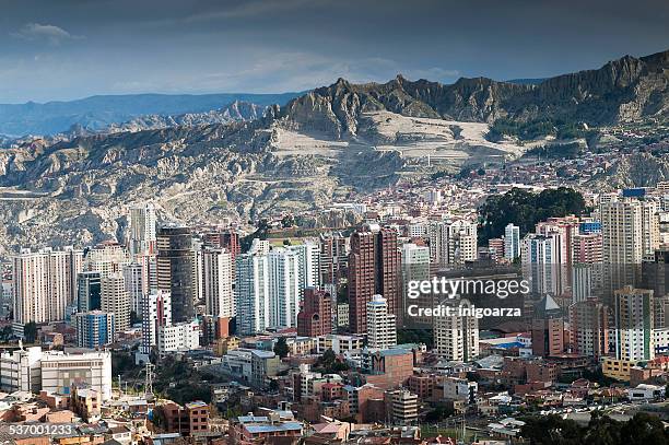 bolivia, la paz, the capital city - la paz bolivia stock-fotos und bilder