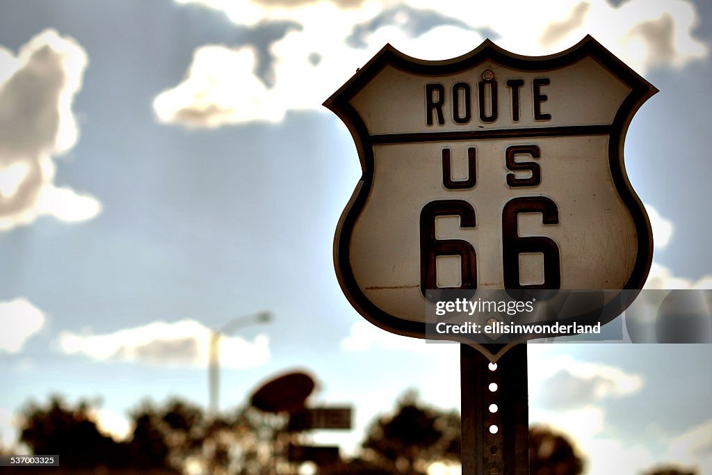 USA, Arizona, Coconino County, Route 66 road sign