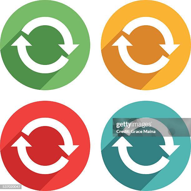 stockillustraties, clipart, cartoons en iconen met arrow sign rotation icons - vector - herhaling begrippen