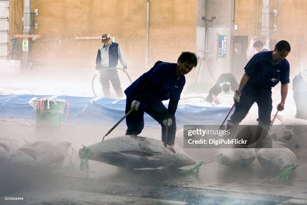 Mercado de pescados de la ciudad de Tokyo