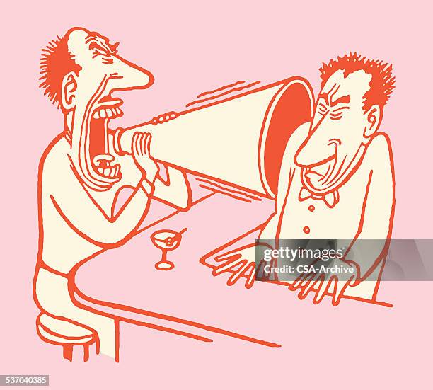 man yelling at bartender - bartender stock illustrations