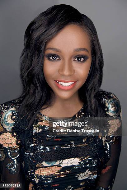 Actress Aja Naomi King is photographed at CinemaCon 2015 on April 12, 2016 in Las Vegas, Nevada.