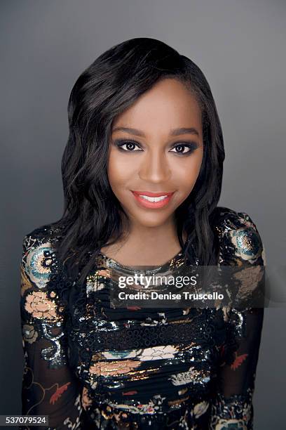 Actress Aja Naomi King is photographed at CinemaCon 2015 on April 12, 2016 in Las Vegas, Nevada.