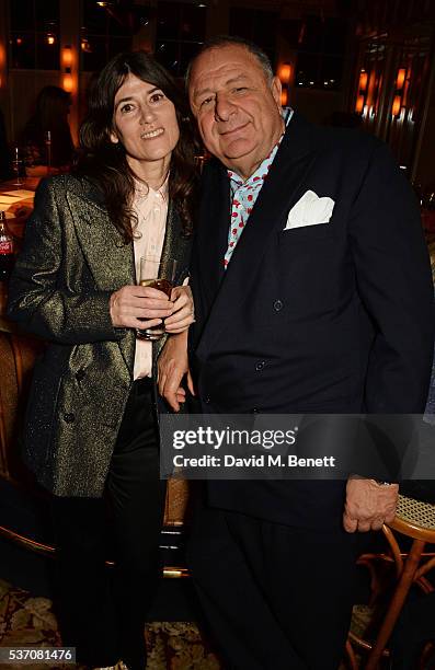 Bella Freud and Jean Pigozzi attend the launch of the Kate Moss For Equipment x NET-A-PORTER collection at The Chiltern Firehouse on June 1, 2016 in...