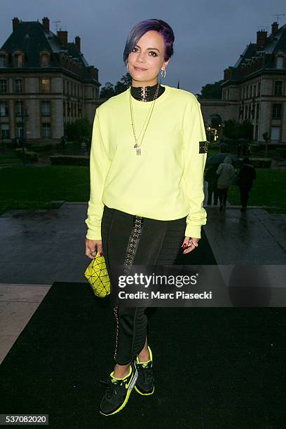 Singer Lily Allen attends NikeLab X Olivier Rousteing Football Nouveau Collection Launch Party at Cite Universitaire on June 1, 2016 in Paris, France.