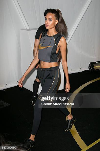 Model Cindy Bruna attends NikeLab X Olivier Rousteing Football Nouveau Collection Launch Party at Cite Universitaire on June 1, 2016 in Paris, France.
