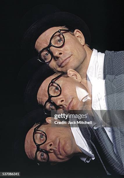 Actor, clown, and comedian Bill Irwin in multiple exposure, in 1989.