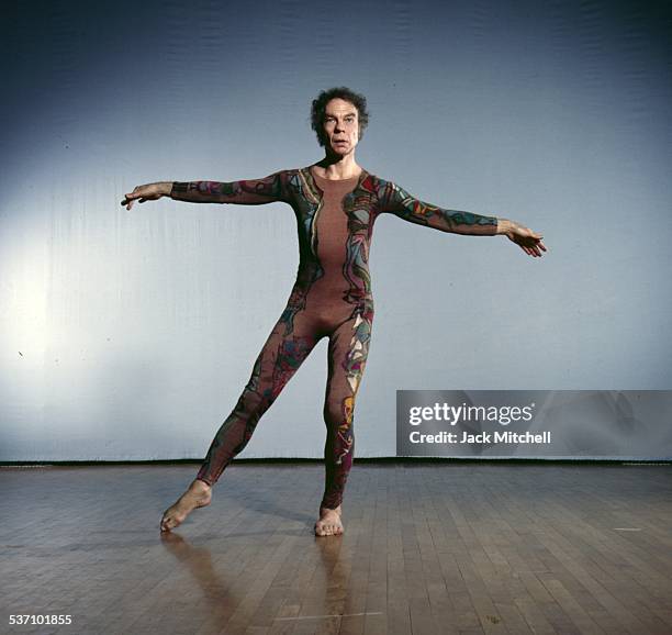 Choreographer/dancer Merce Cunningham repertory, 1975.