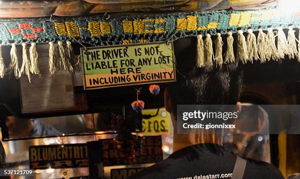 jeepney advertisement, manila philippines - jeepney 個照片及圖片檔