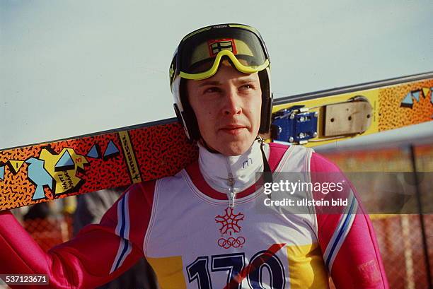 Sportler, Ski Nordisch, Skispringer, SF, bvei den Olympischen Spielen 1988 in, Calgary