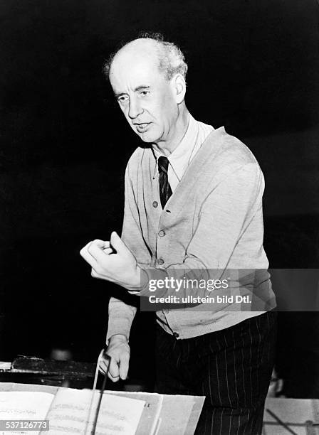 Furtwängler, Wilhelm , , Conductor, composer, Germany, during a rehearsal, - undated
