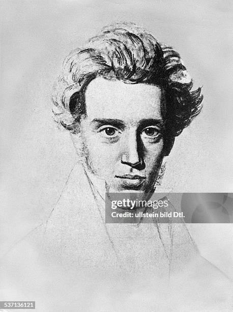 Kierkegaard, Soeren, 1813-1855, portrait, - 1836