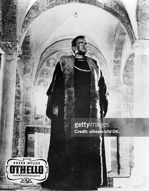 Welles, Orson , Regisseur, Schauspieler, USA, - als 'Othello' in dem gleichnamigen Film nach Shakespeare, - 1956