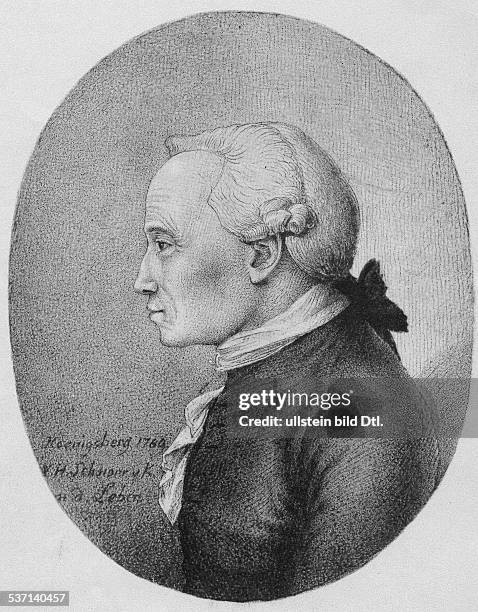 Kant, Immanuel , Philosoph, D, - Portrait nach einer Zeichnung von Schnorr von Karolsfeld, - 1789