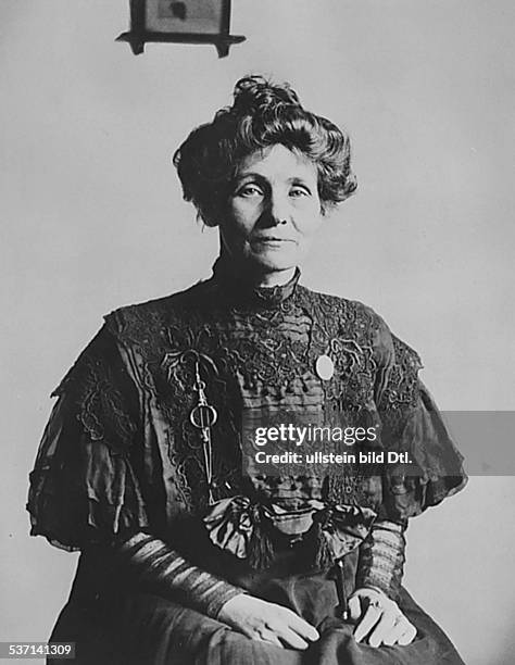Emmeline Pankhurst, , Suffragette, Feministin, Großbritannien, gründete 1889 zur Durchsetzung des, Frauenwahlrechts die `Women's Franchise, League'...
