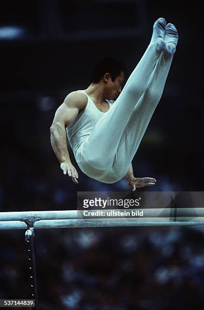 Sportler Turnen CHN, 22. Turn-WM: - Übung Barren, - Oktober 1983