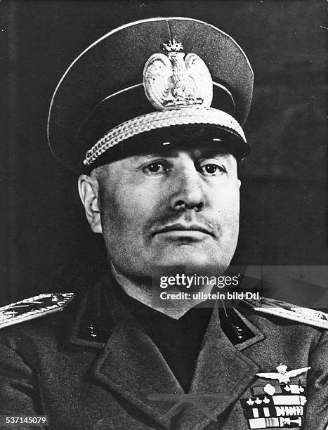 Benito Mussolini , , Politiker, Italien, 1925-1943/45 Diktator Italiens, - veröffentlicht zum dritten, Jahrestag des Kriegsbeginns