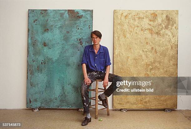 Maler, D, in seinem Atelier, - 1993