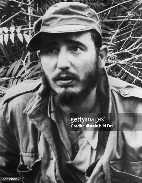 Cuban revolutionary leader. Photographed in 1957.