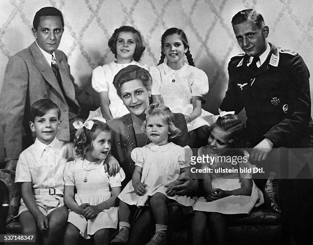 Goebbels, Joseph - Politician, NSDAP, Germany, , with his wife Magda and their children, from left: Helga, Hilde, stepson Harald Quandt , Hellmut,...