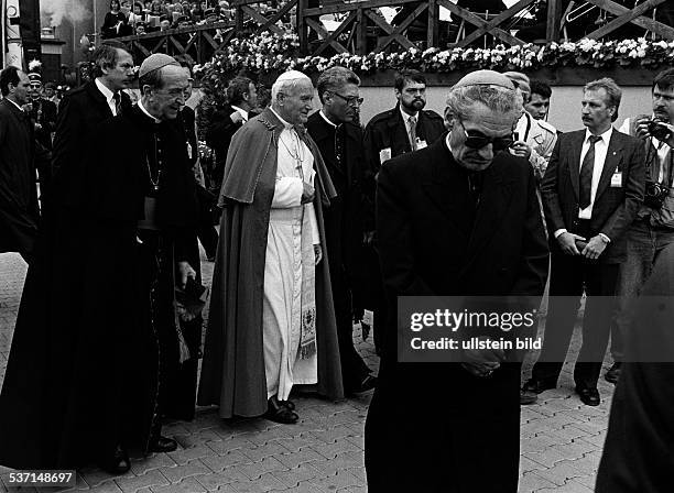 Johannes Paul II. , , Papst , Polen, - Deutschlandreise, Besuch der Zeche 'Prosper Daniel' in Bottrop, - Mai 1987