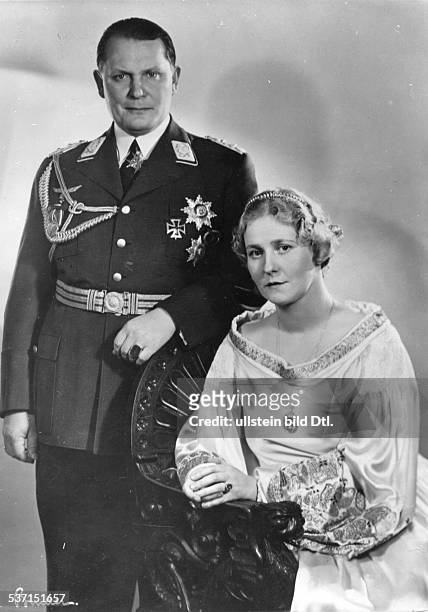 Hermann Göring , Politiker, NSDAP, D, - mit seiner Ehefrau Emmy, - 1935, Aufnahme: Atelier Binder