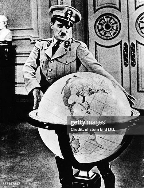 Chaplin, Charlie - Actor, film director, Great Britain - Scene from the movie 'The Great Dictator' Directed by: Charles Chaplin USA 1940 Produced by:...