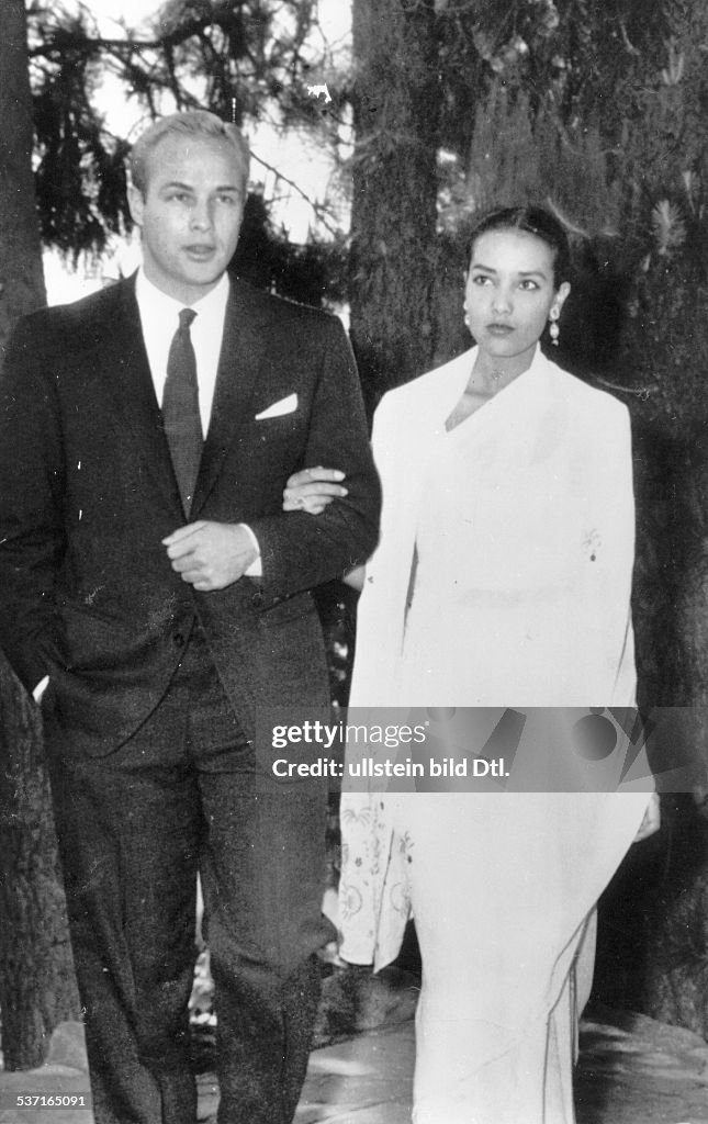Marlon Brando, Schauspieler, USA, mit Ehefrau Anna Kashfi