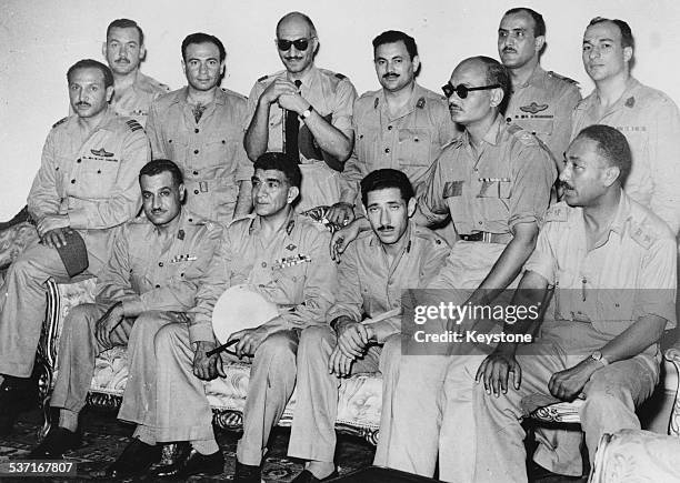 Egypt in proclaimed a republic by the Military Revolutionary Council, Wing Commander Abdel Latif Boghdadi, Lieutenant Gamal Abdel Nasser, General L...