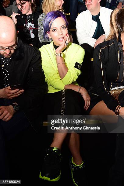 Lily Allen attends the NikeLab X Olivier Rousteing Football Nouveau Collection Launch Party at Cite Universitaire on June 1, 2016 in Paris, France.